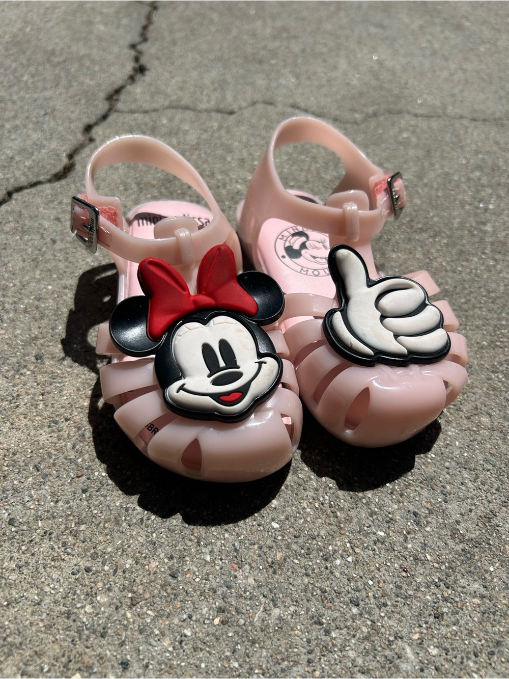 Mini Melissa kids Aranha Mini Mouse jelly sandals size 8 PRELOVED.